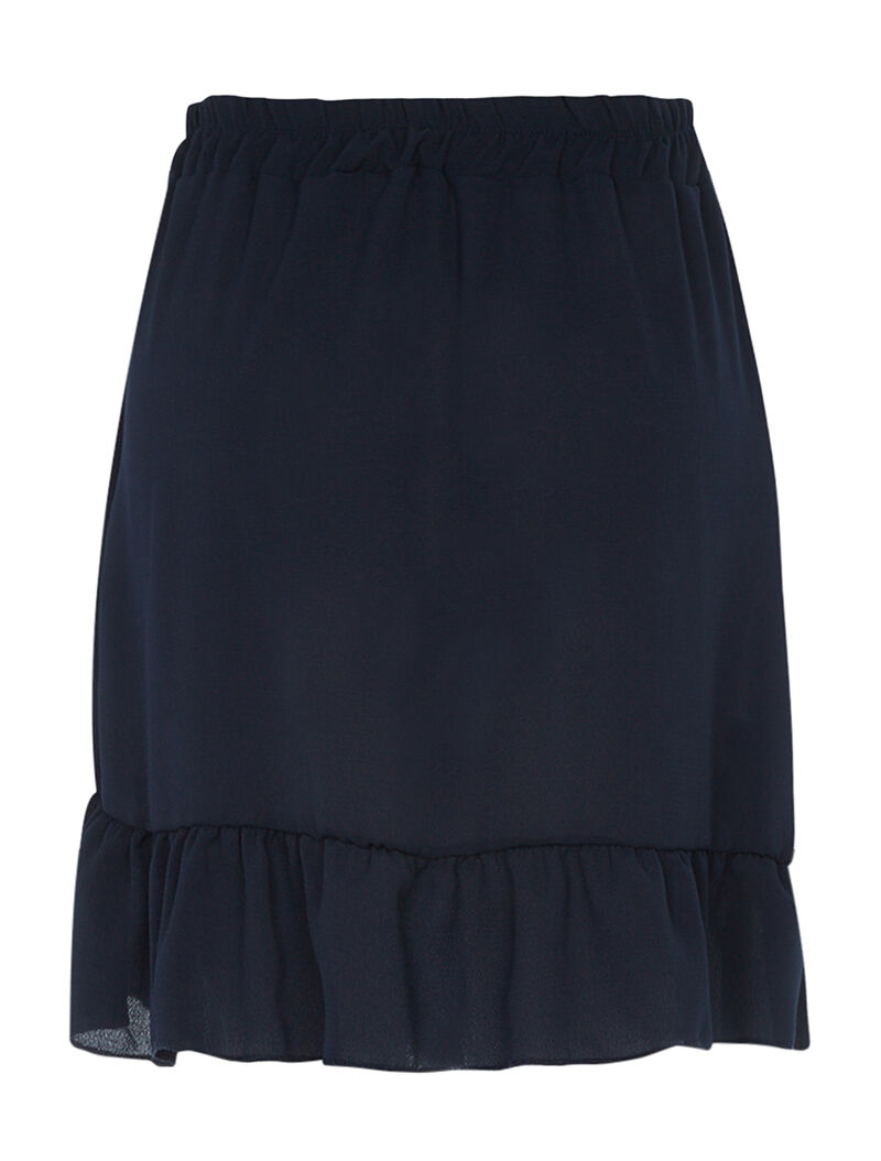 Jupe en mousseline à volants - marine - 2