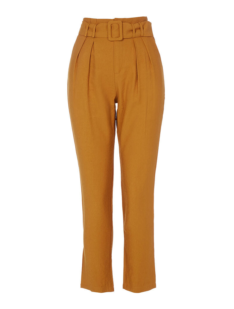 Pantalon fluide taille empire - orange - 1