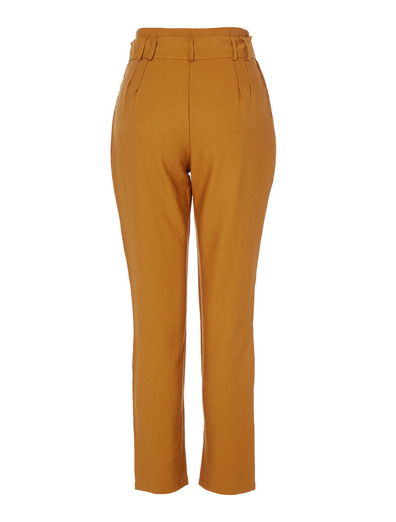 Pantalon fluide taille empire - orange - 2