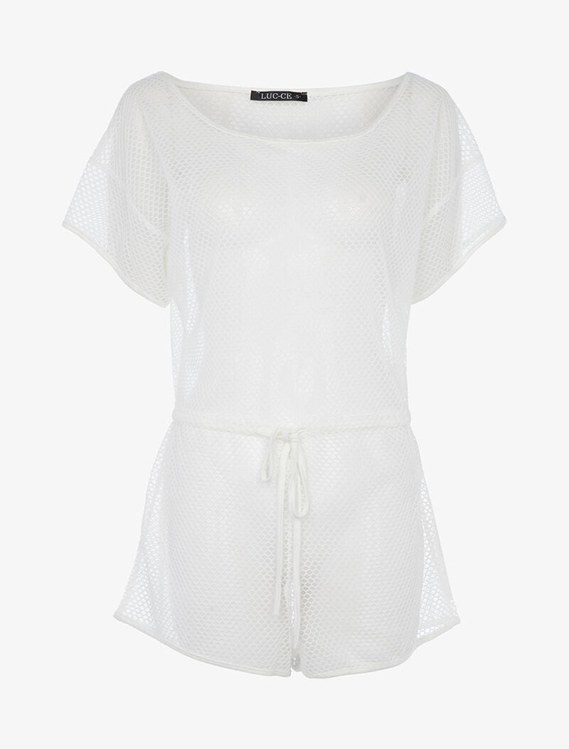 Combishort en filet - blanc - 3