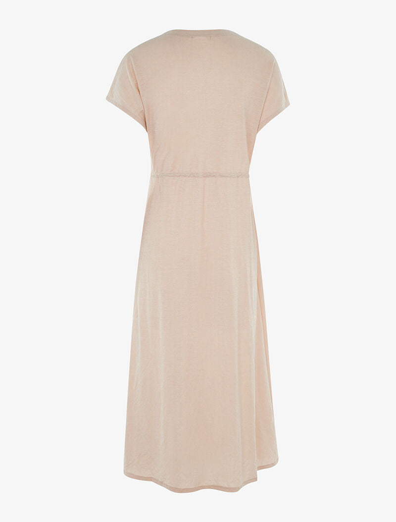 Robe chasuble à boutonnière - beige - 2