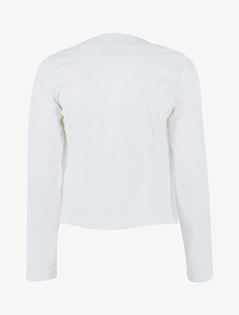 Veste courte à col cranté - blanc - 2