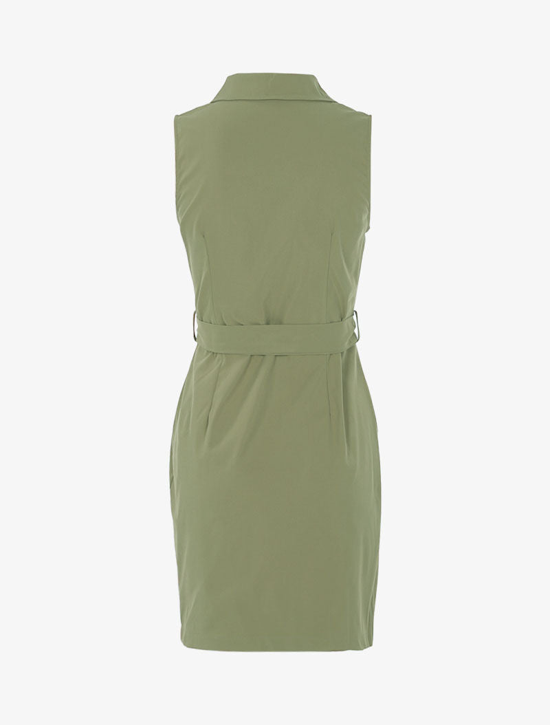 Robe sans manches zippée - kaki - 2