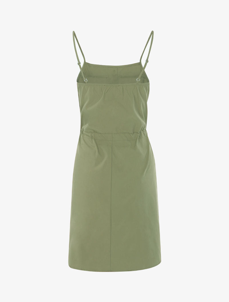 Robe à poitrine ornée de poches - kaki - 2