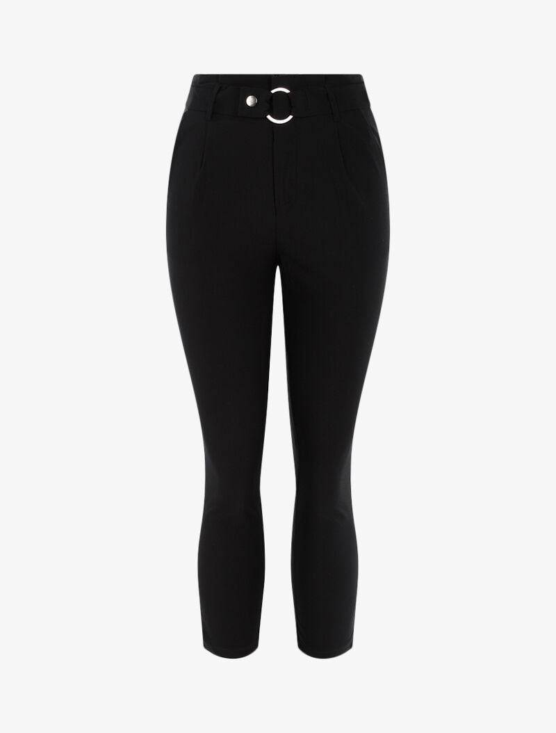 Einfarbige 7/8-Hose - schwarz