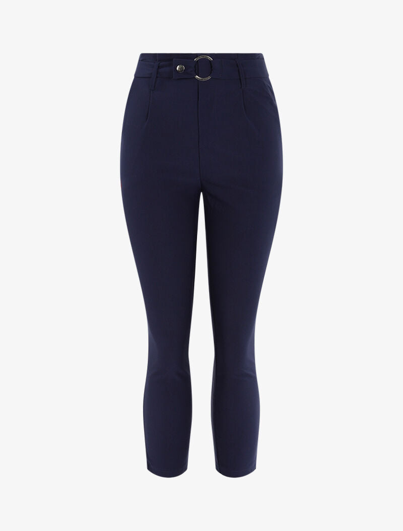 Einfarbige 7/8-Hose - Marine