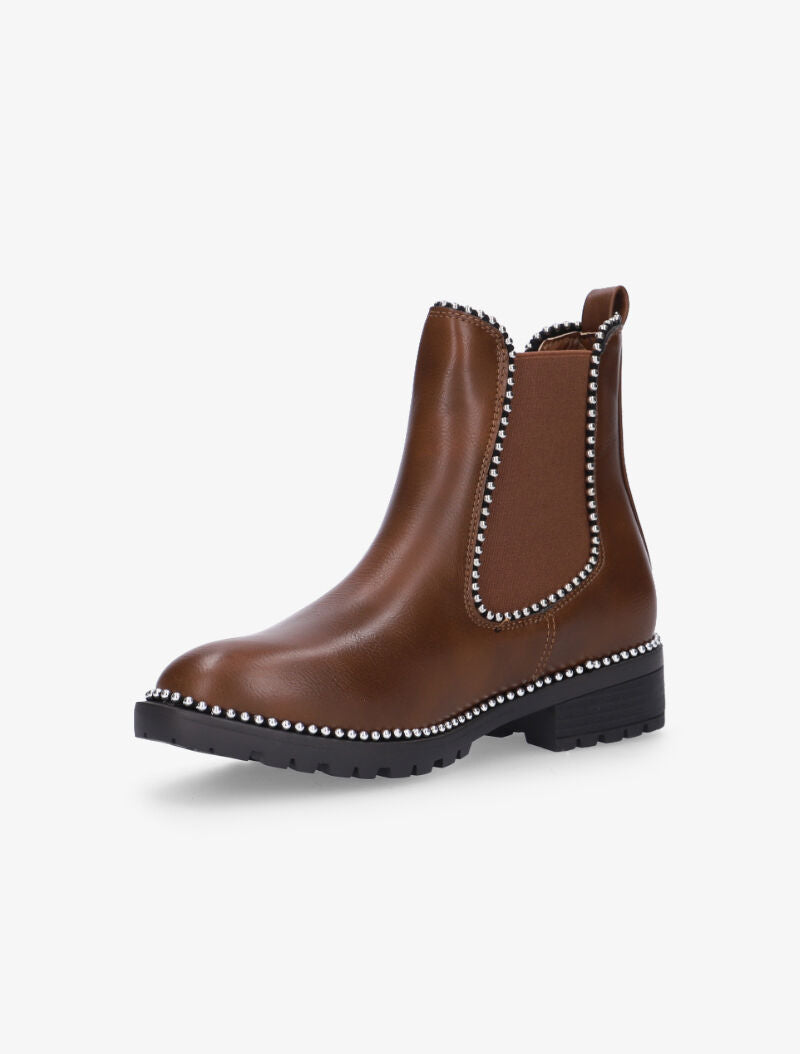 Chelsea boots casual à billes - marron - 3