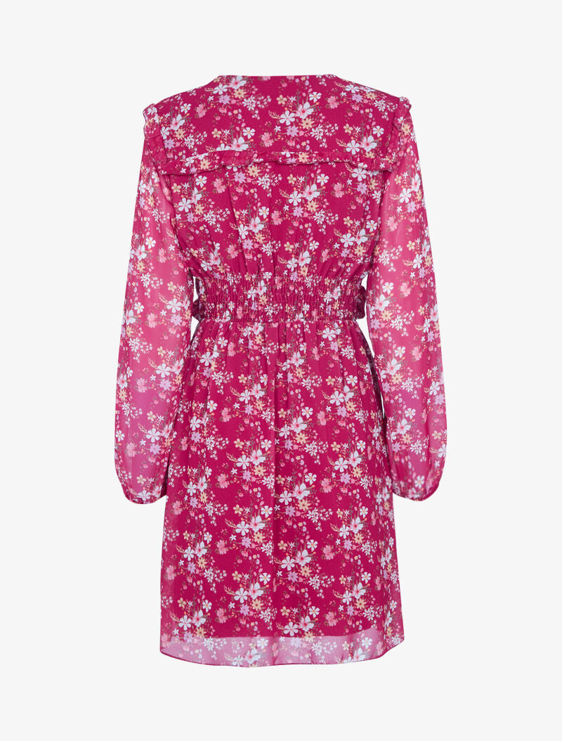 Robe à imprimé floral - bordeaux - 2