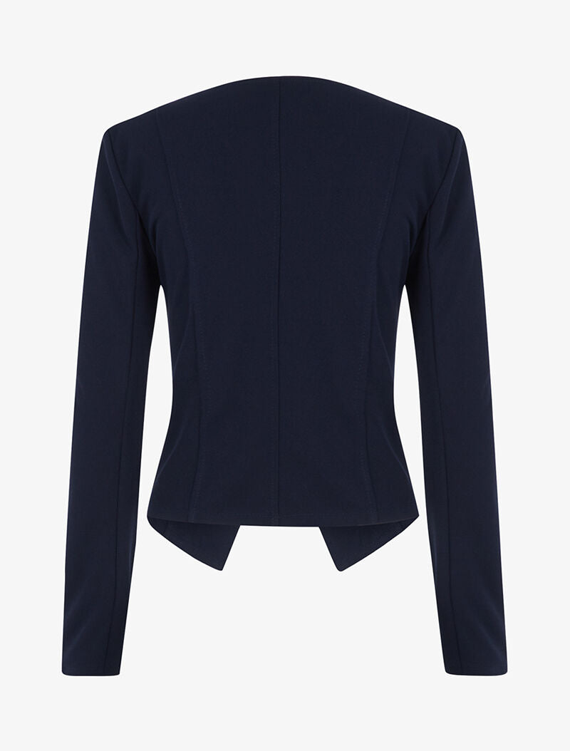 Veste à zip contrastant - marine - 2