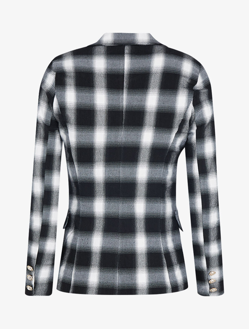 Blazer à imprimé petits carreaux - noir/blanc - 2