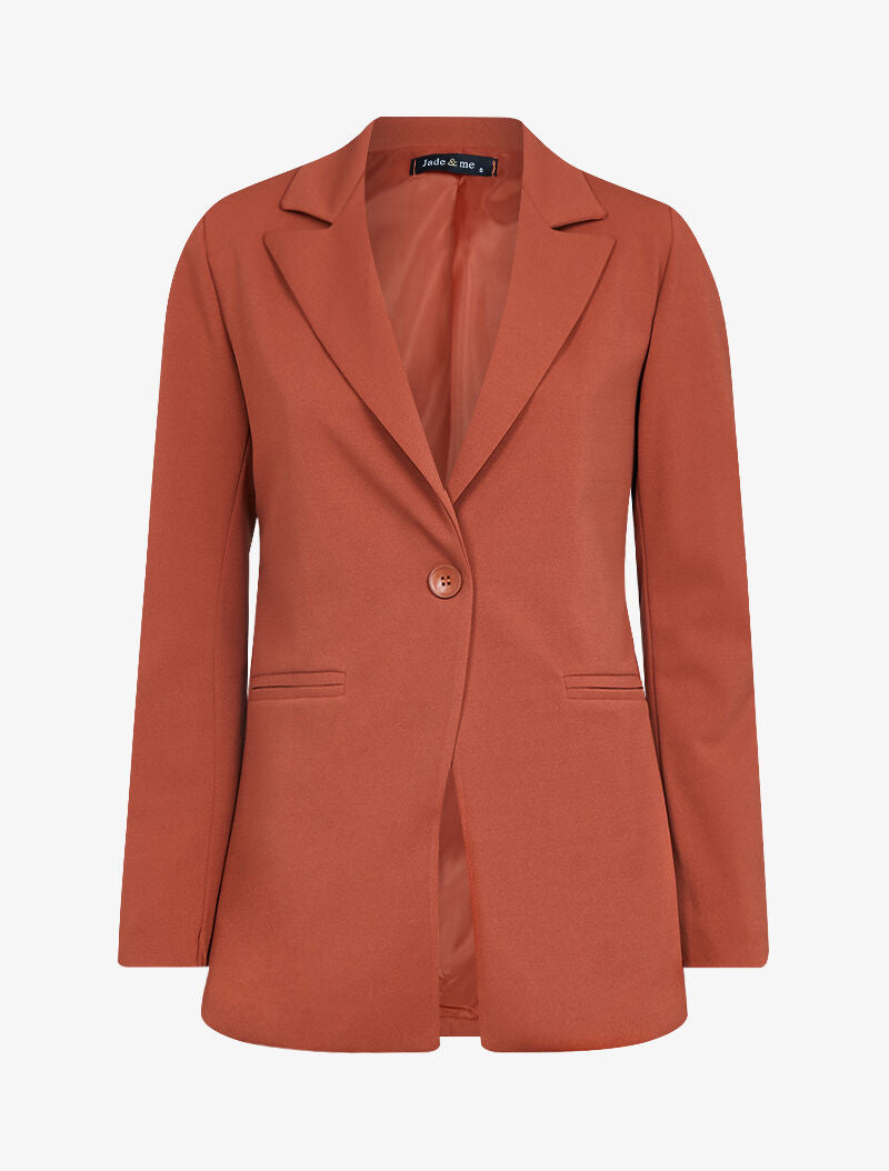 Veste casual unie - brique - 1