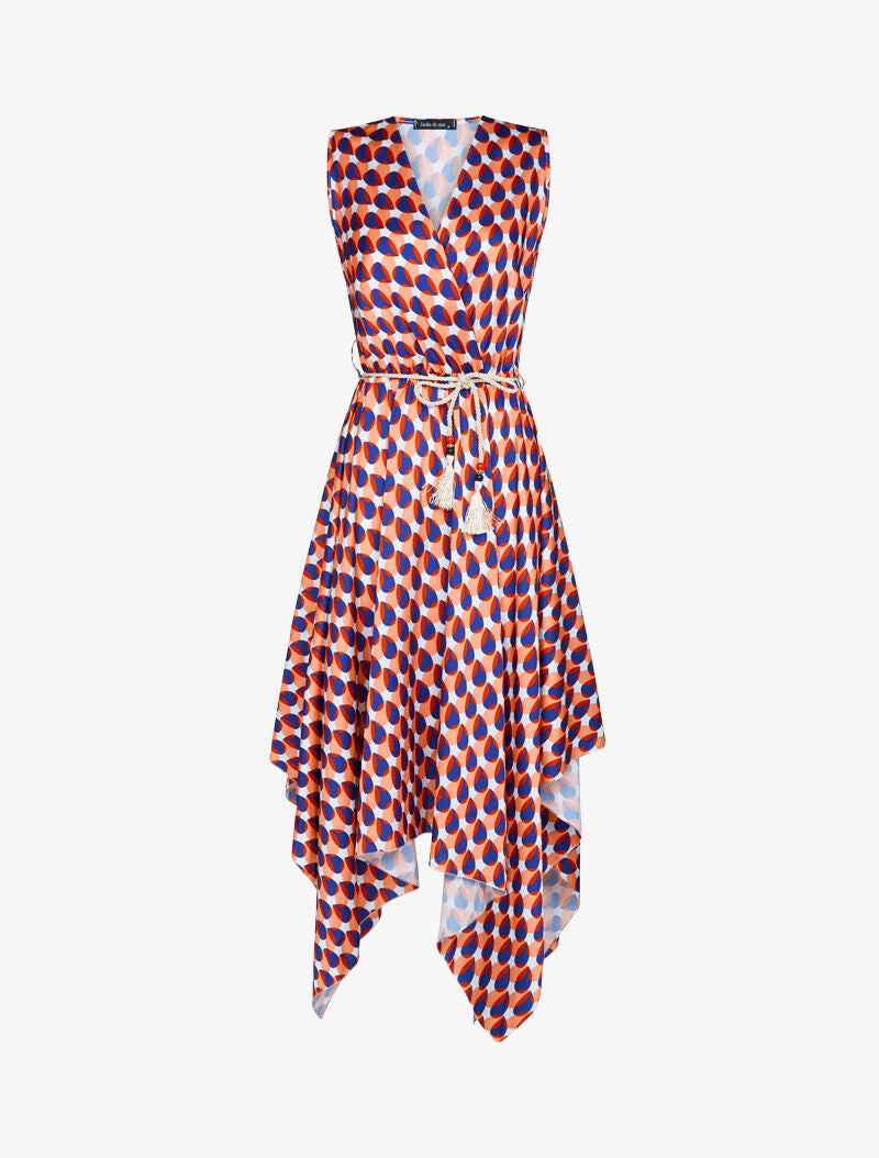 Robe asymétrique à imprimés 70&