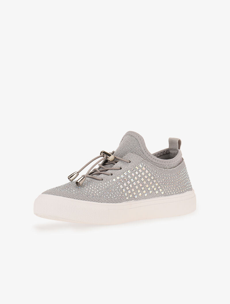 Sneakers strassées à enfiler - gris - 3