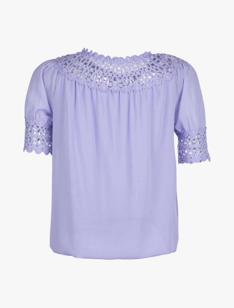Top boule à bords crochet - lilas - 3