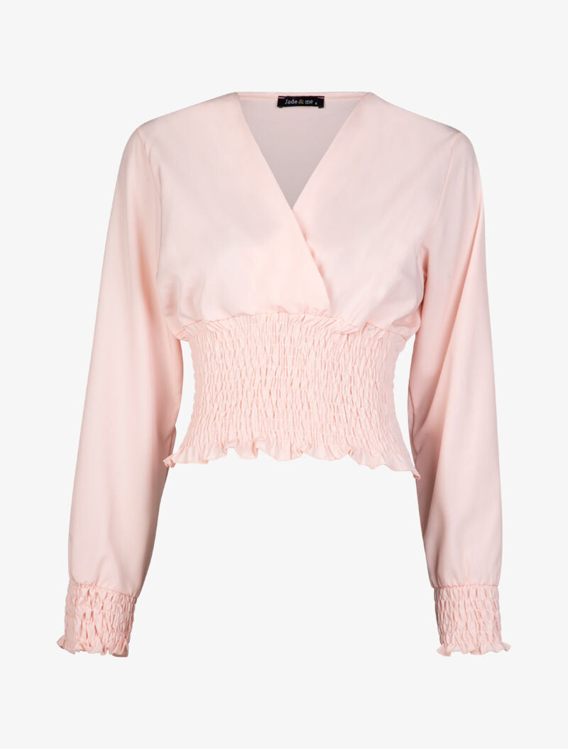 Crop top boule cache coeur - rose - 1