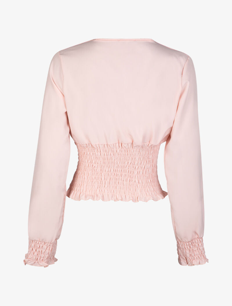 Crop top boule cache coeur - rose - 2