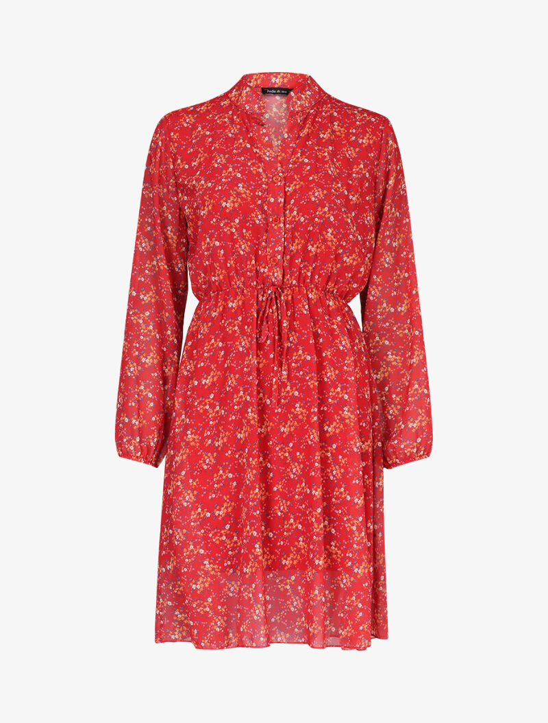Robe à imprimé floral - rouge - 3