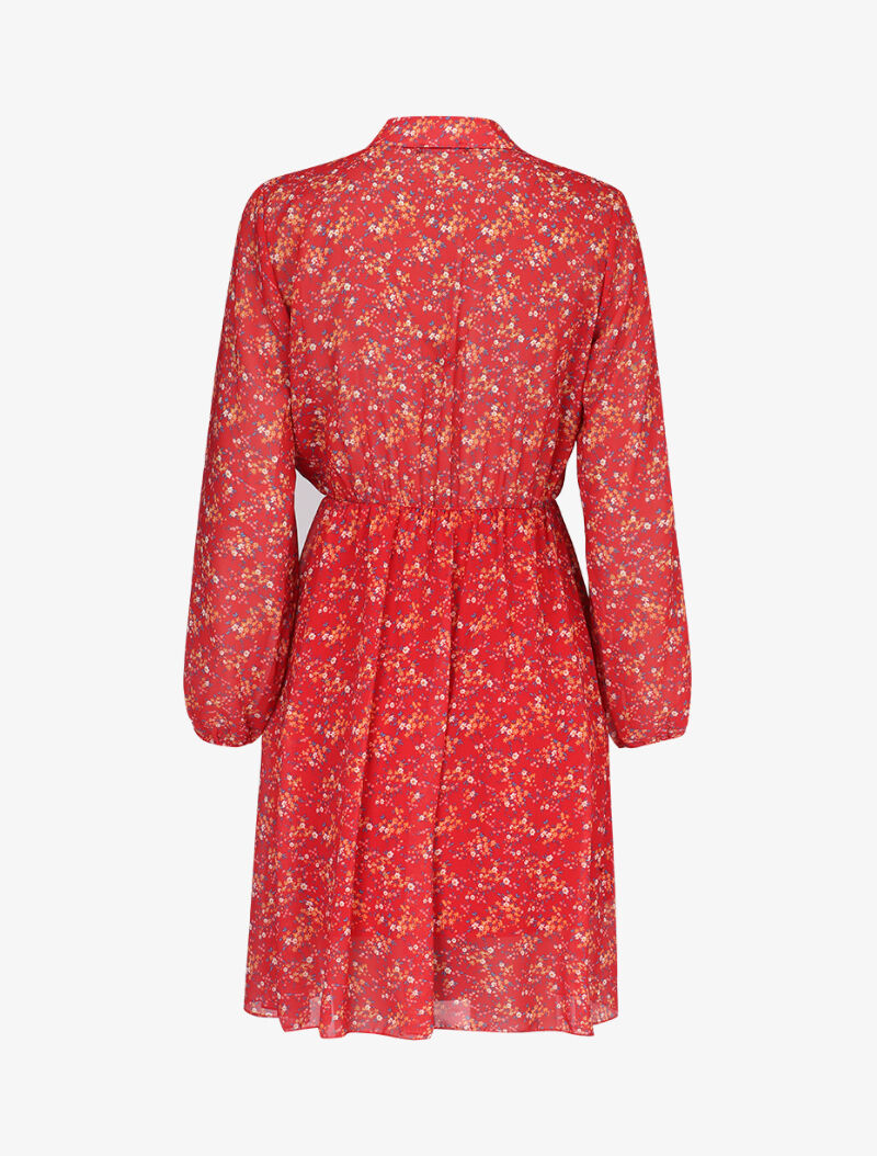 Robe à imprimé floral - rouge - 2