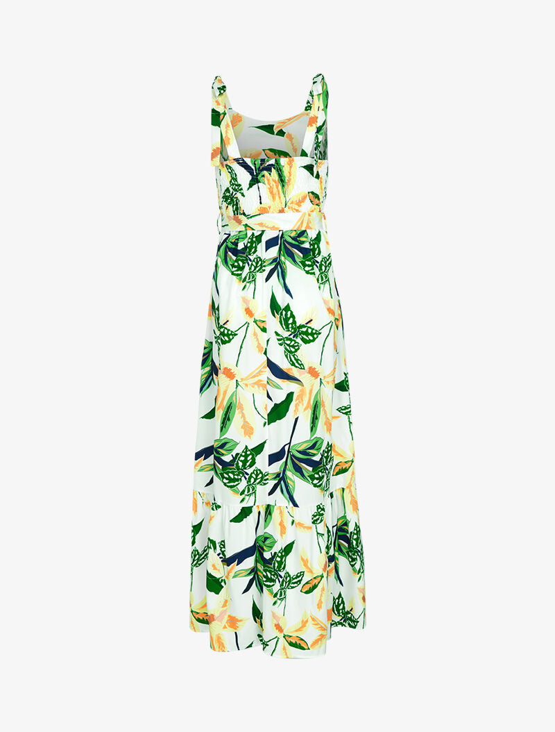 Robe à imprimés et buste boutonné - blanc - 2
