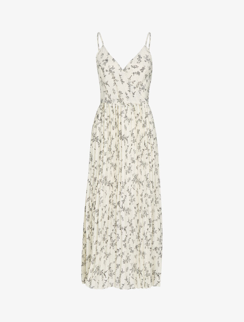Robe gaufrée à imprimé fleuri - beige - 3