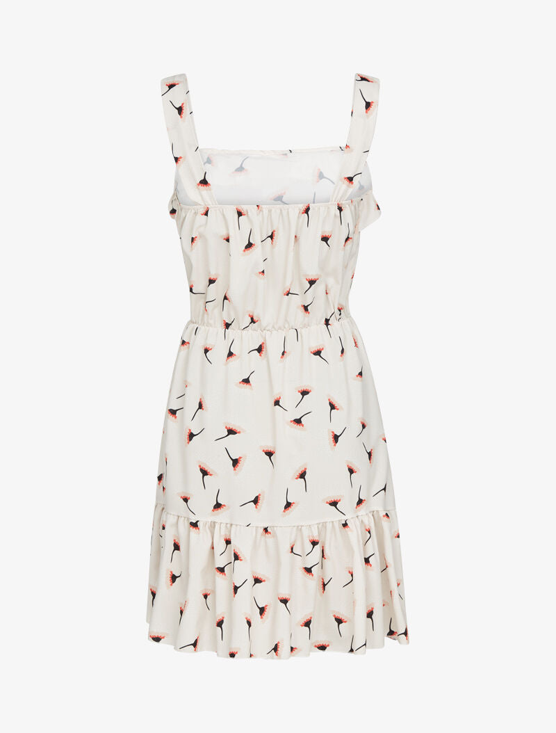 Robe volantée à imprimés - beige - 2