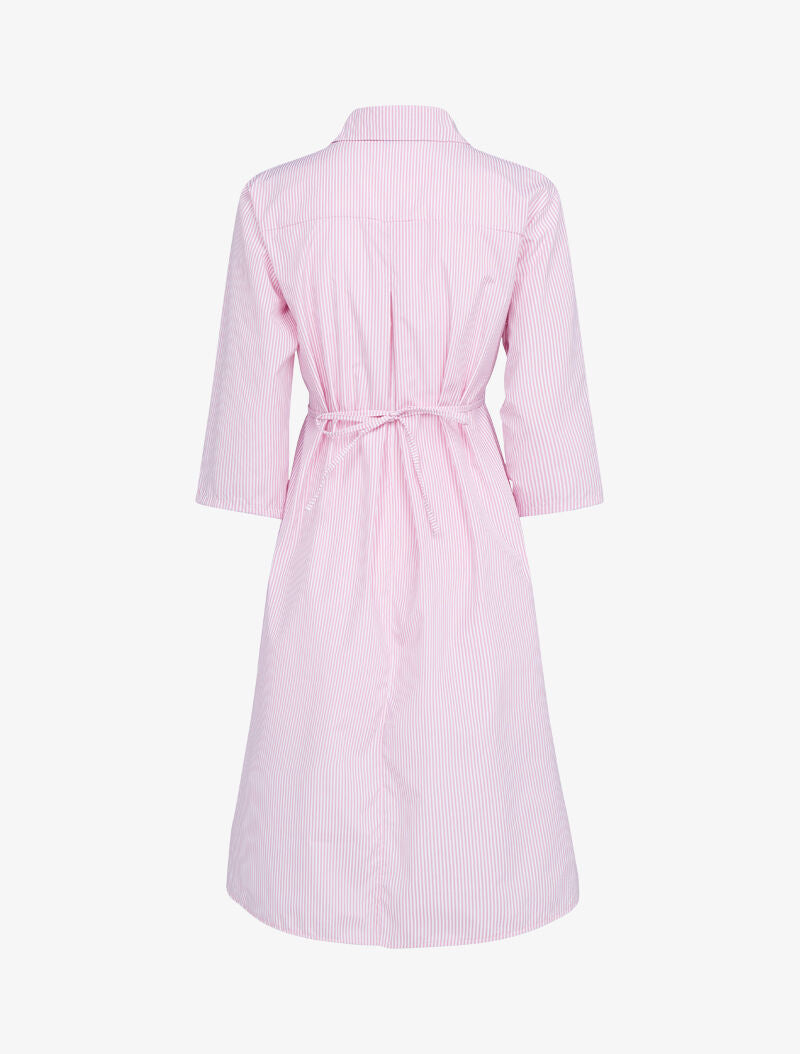 Robe style chemise à rayures - rose - 2