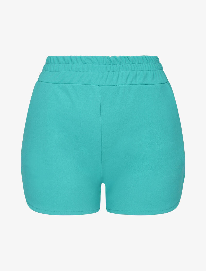 Mini short coupe droite - turquoise - 3
