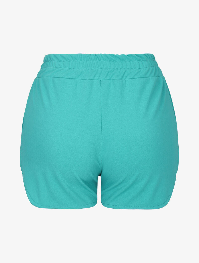 Mini short coupe droite - turquoise - 4