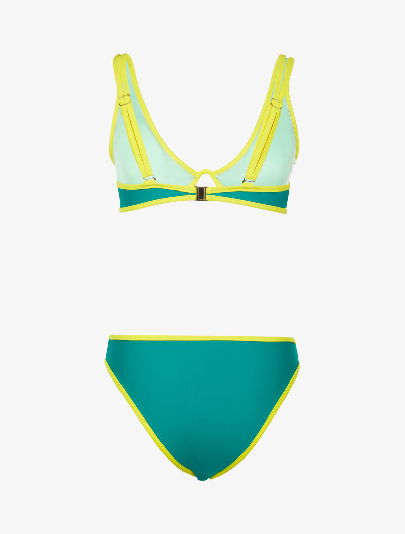 Bikini à liserés contrastants - vert - 2