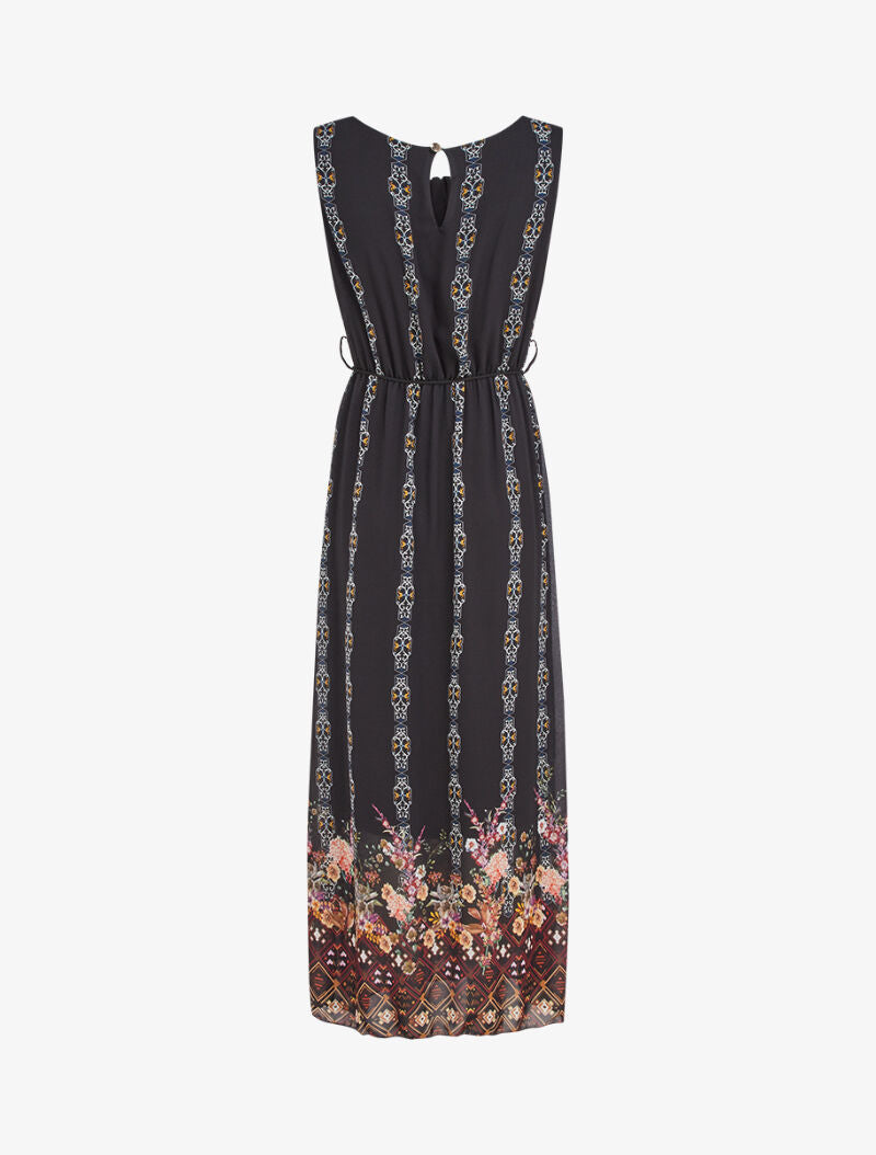 Robe à imprimés style baroque - noir - 3