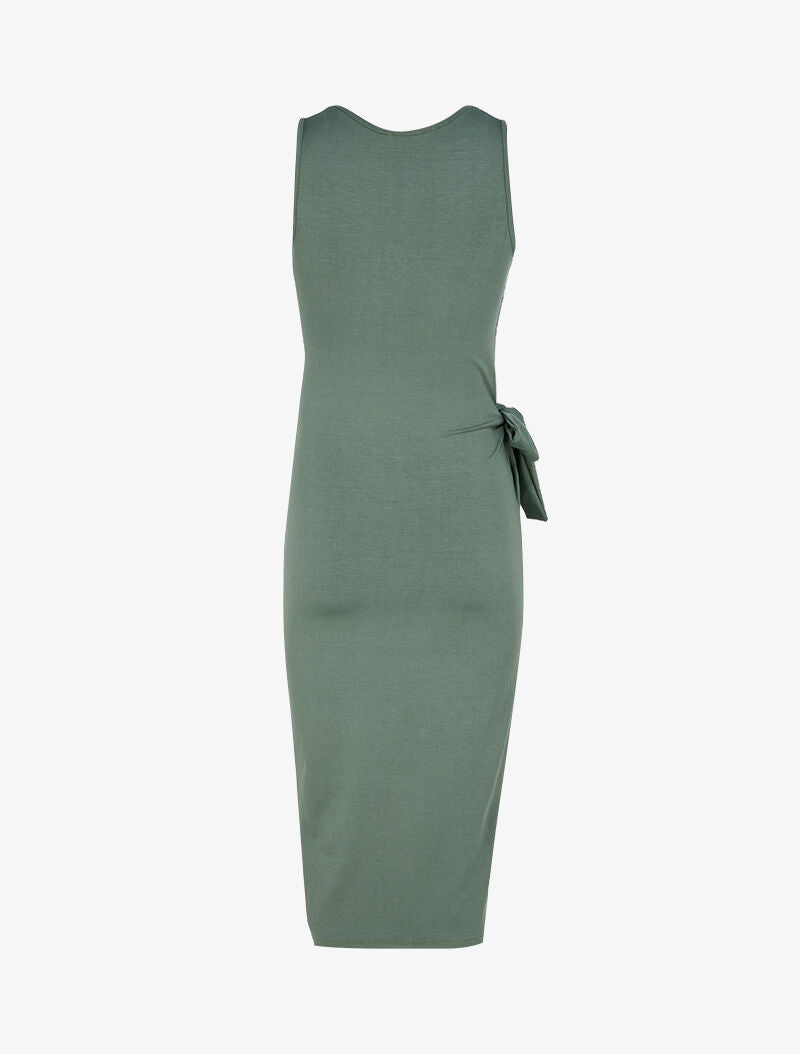 Robe à empiècements à nouer - kaki - 2