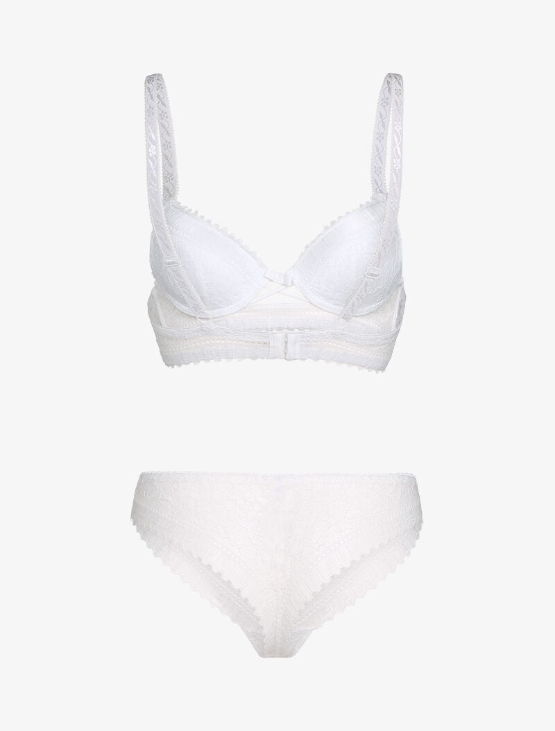 Ensemble floral à liens croisés - blanc - 2