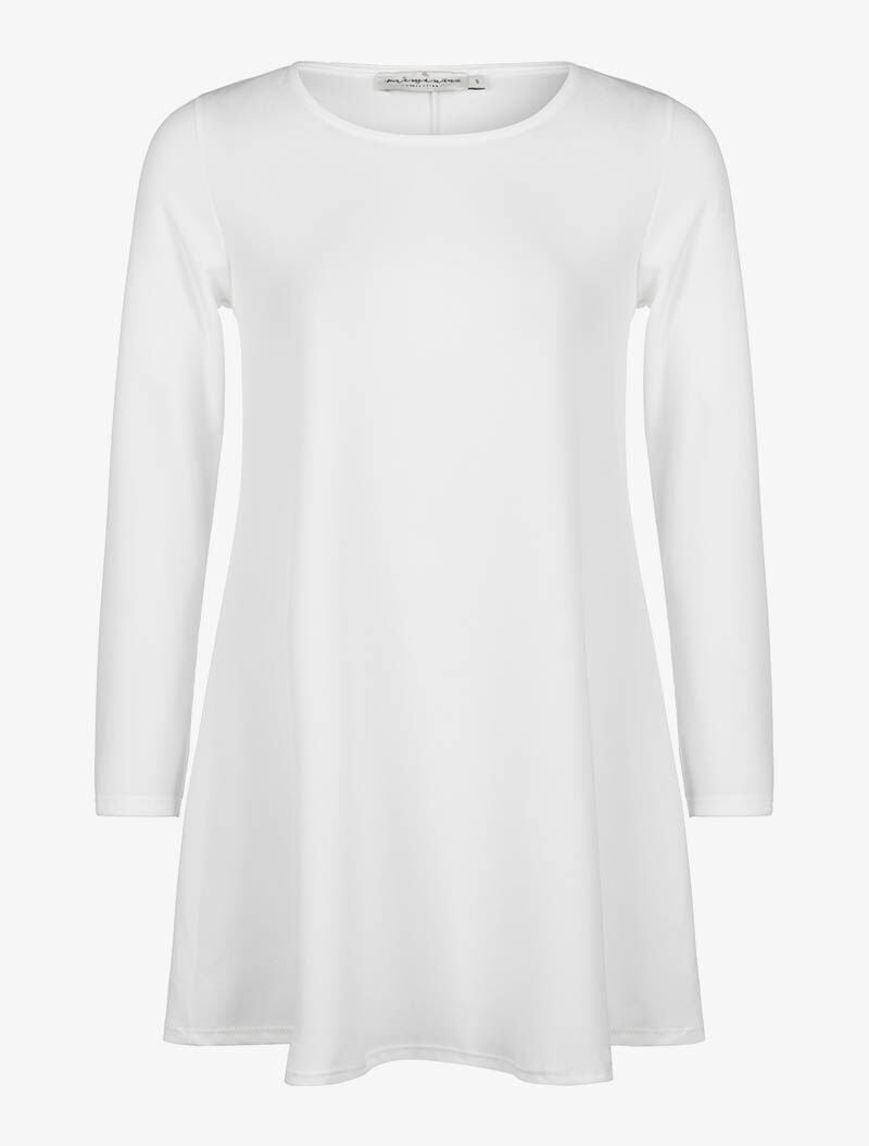 Robe ample trapèze - blanc - 3