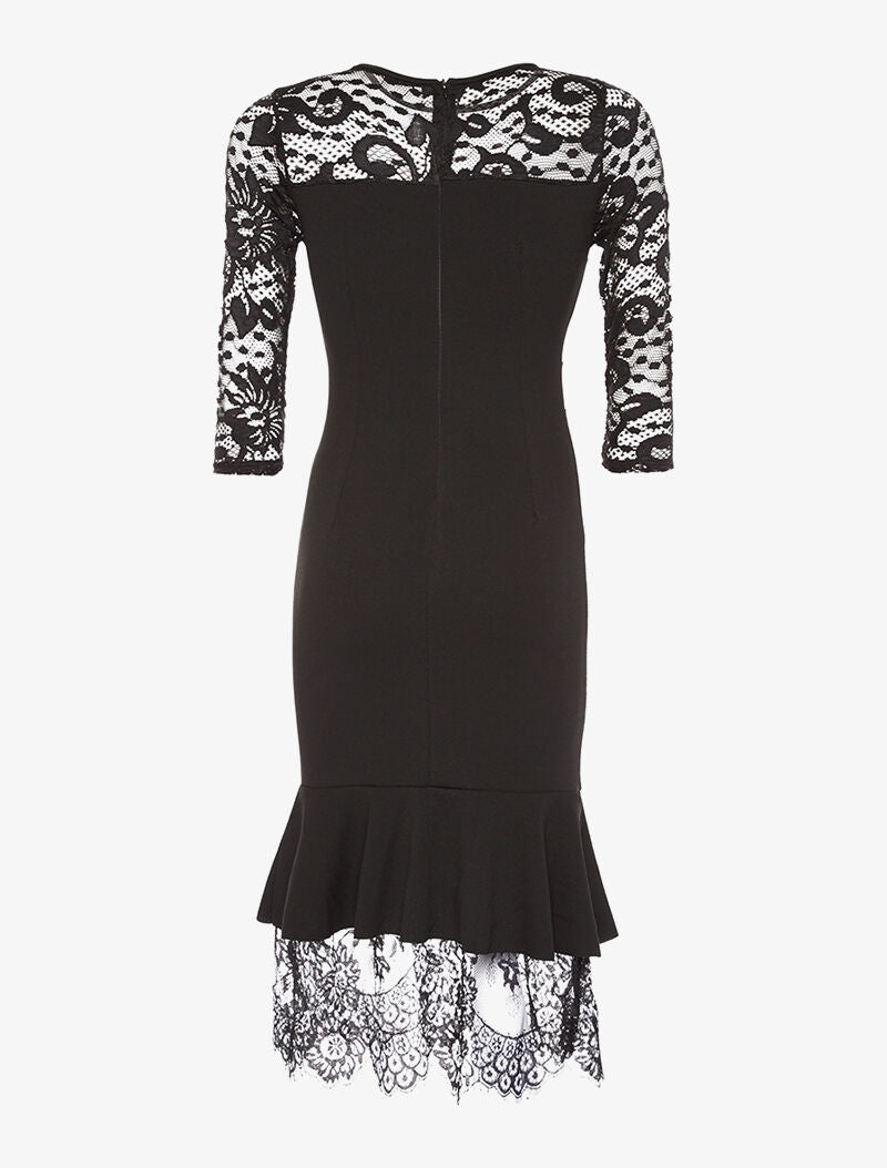 Robe dentelle trompe l&
