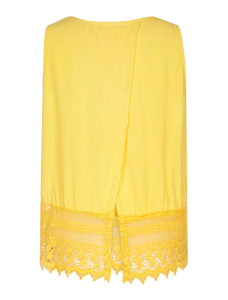 Débardeur uni dos ouvert - jaune - 2