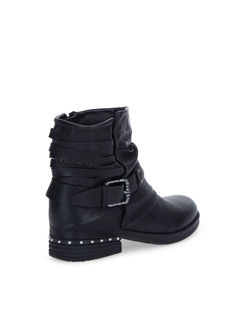 Boots à lanières et clous - noir - 4