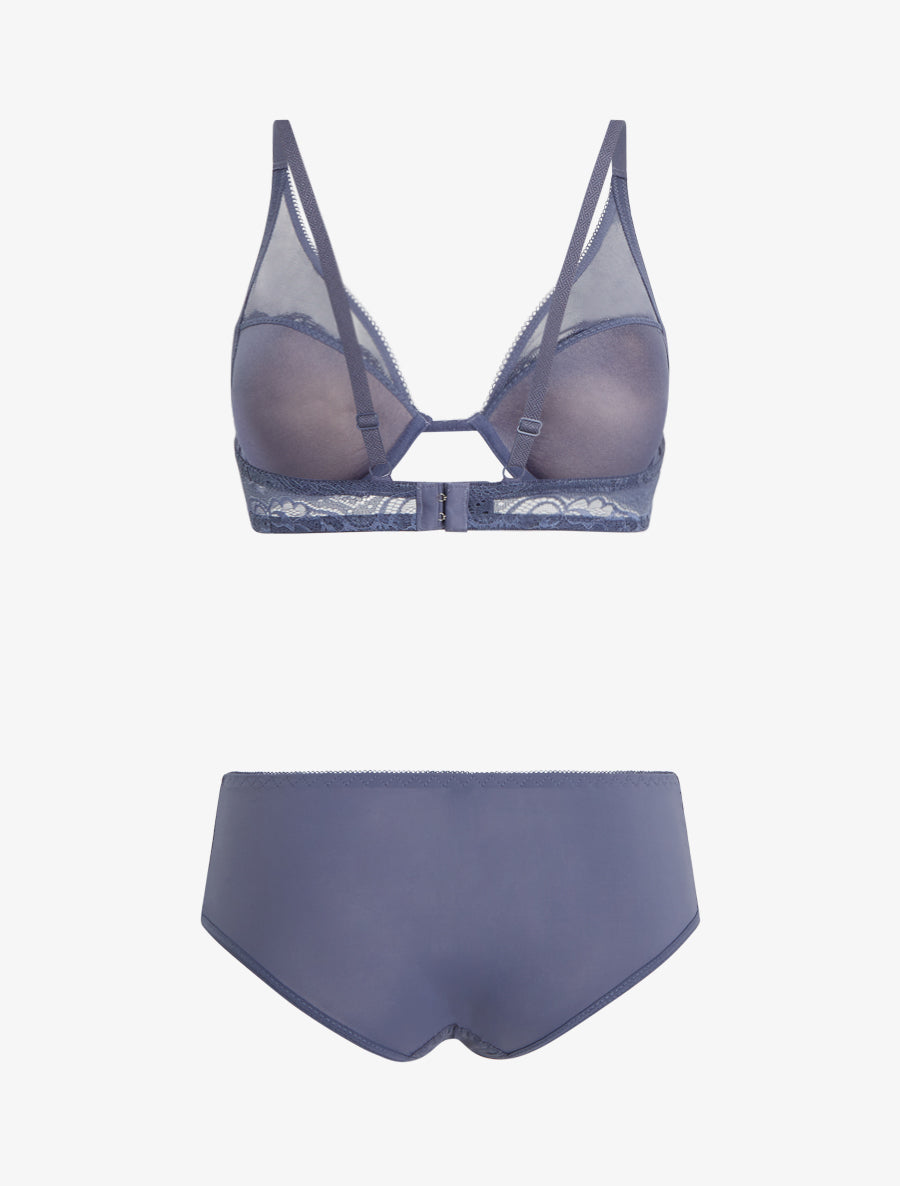 Ensemble SG et culotte avant transparent - Violet - 2