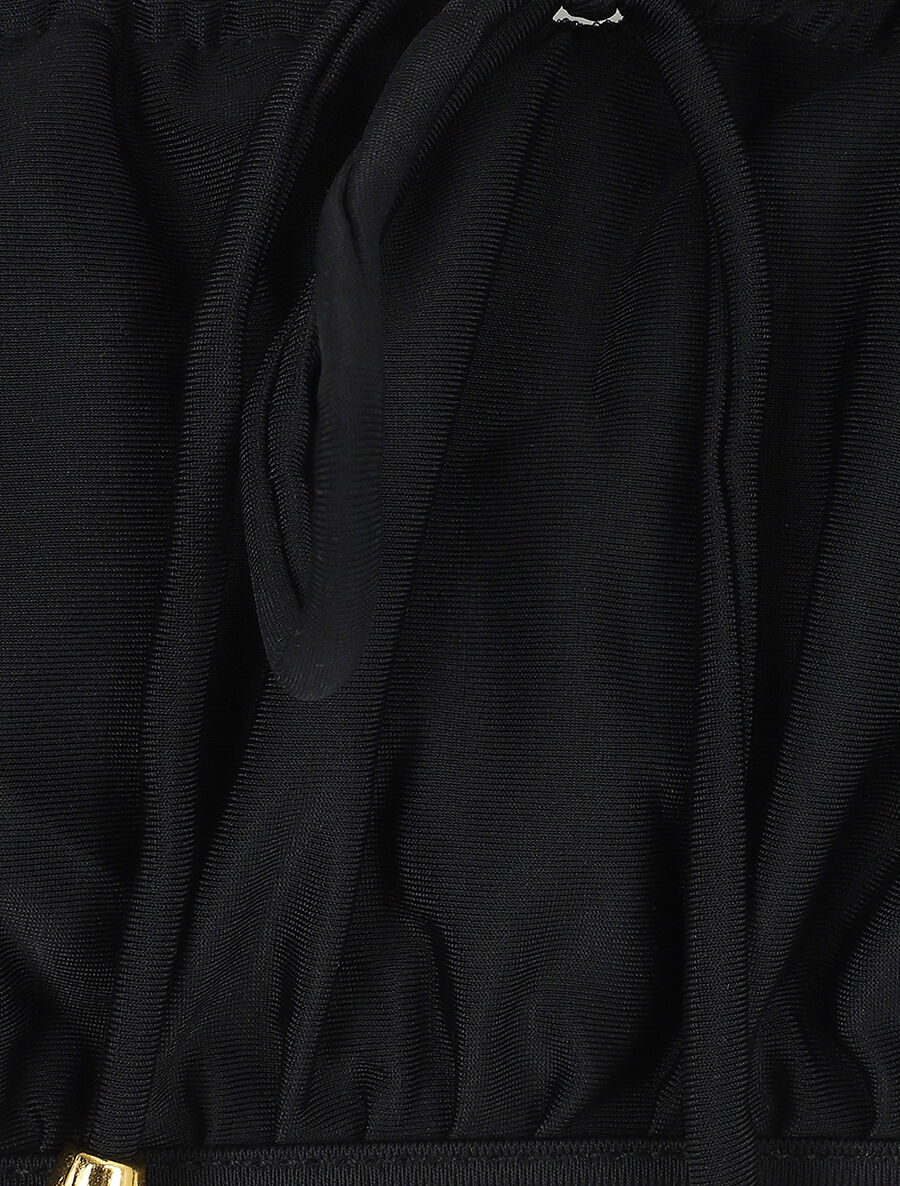 Maillot deux pièces froncé - Noir - 3
