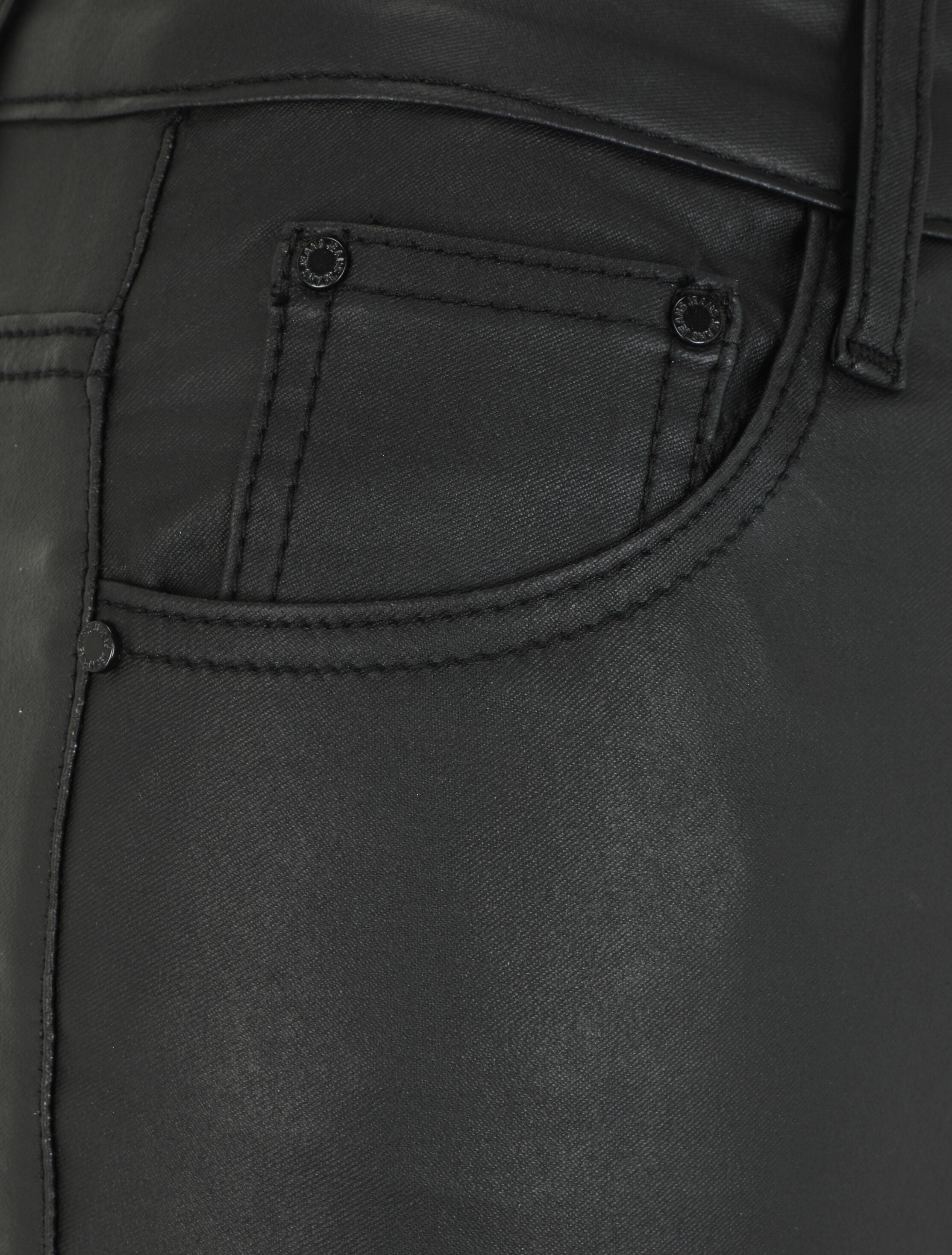 Pantalon en simili coupe flare - Noir - 3