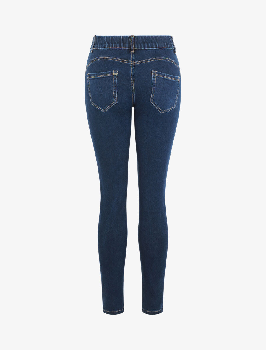 Jegging skinny push-up grande taille - Bleu - 2