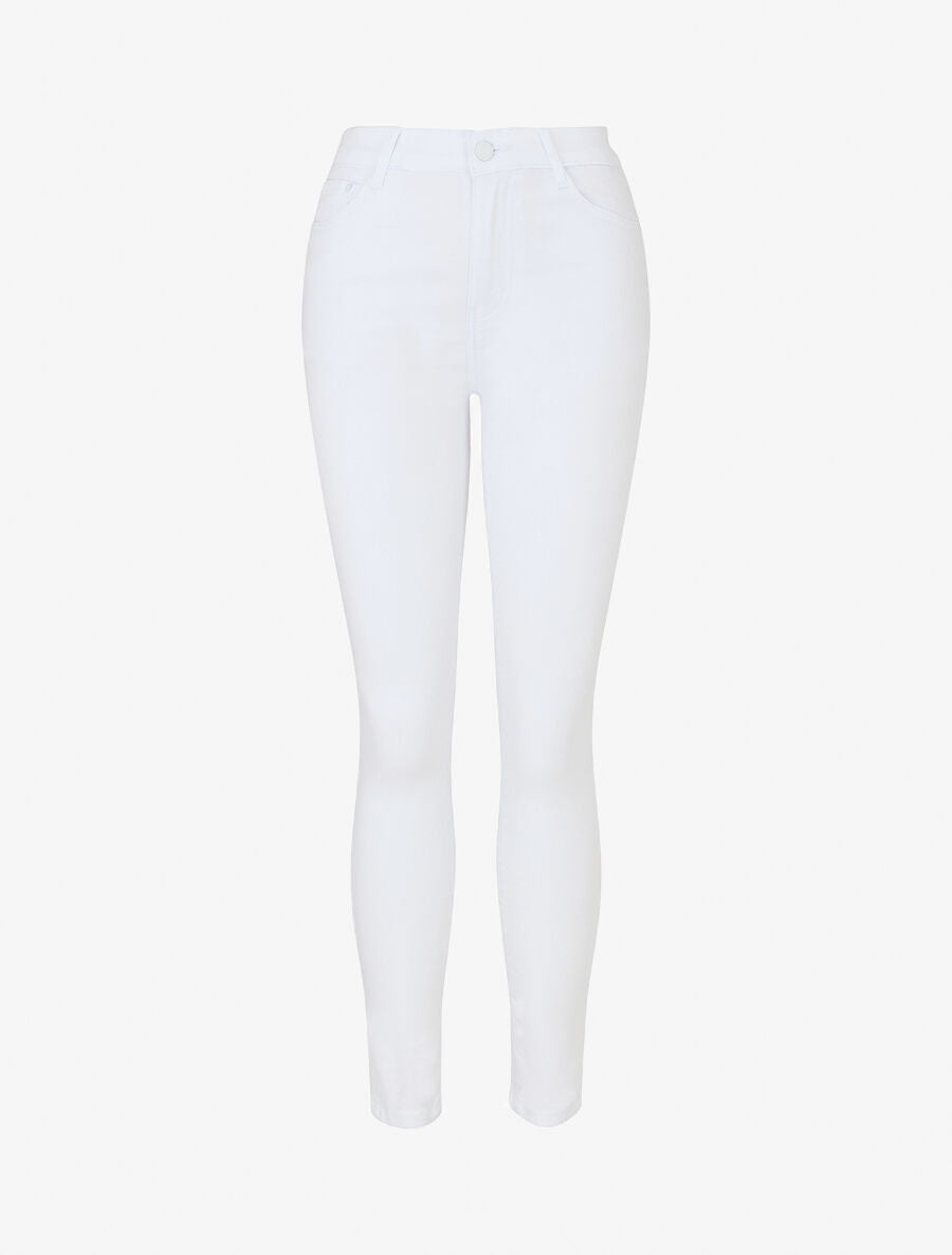 Jean skinny uni grande taille - Blanc - 1