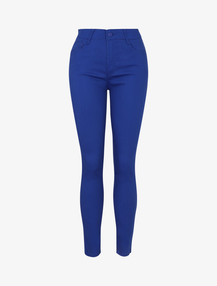 Jean skinny uni grande taille - Bleu électrique - 1