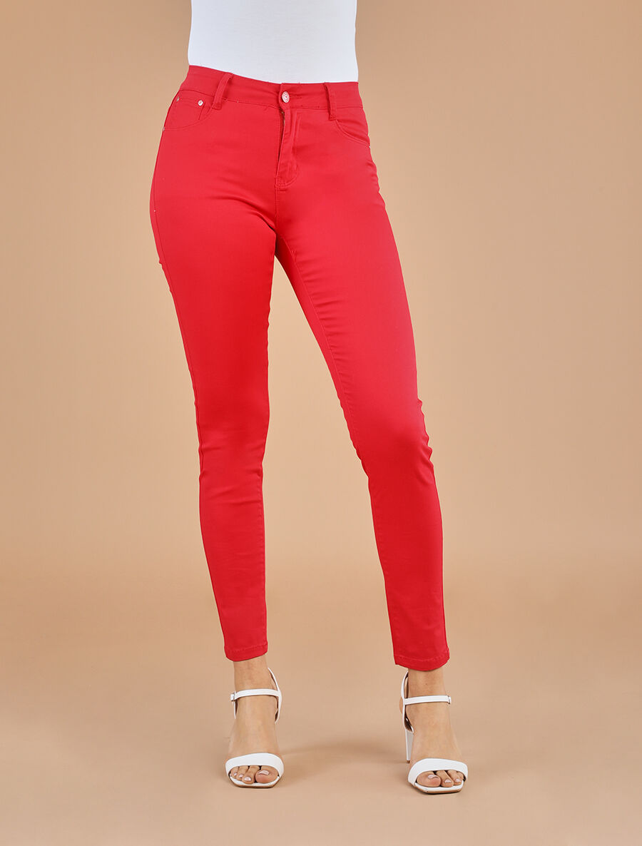 Jean classique coupe slim - Rouge - 4