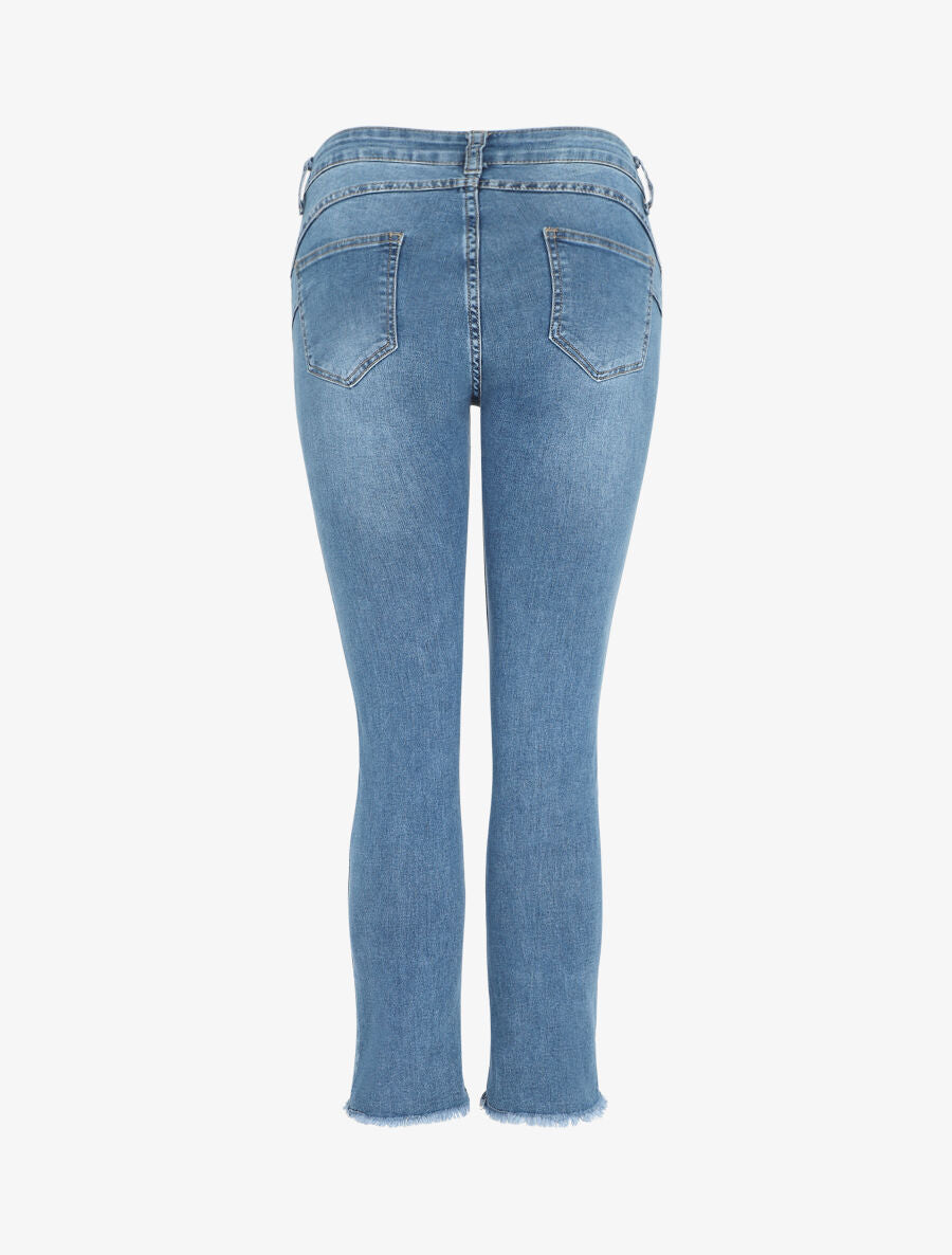 Jean droit taille standard bord franc - Bleu - 2