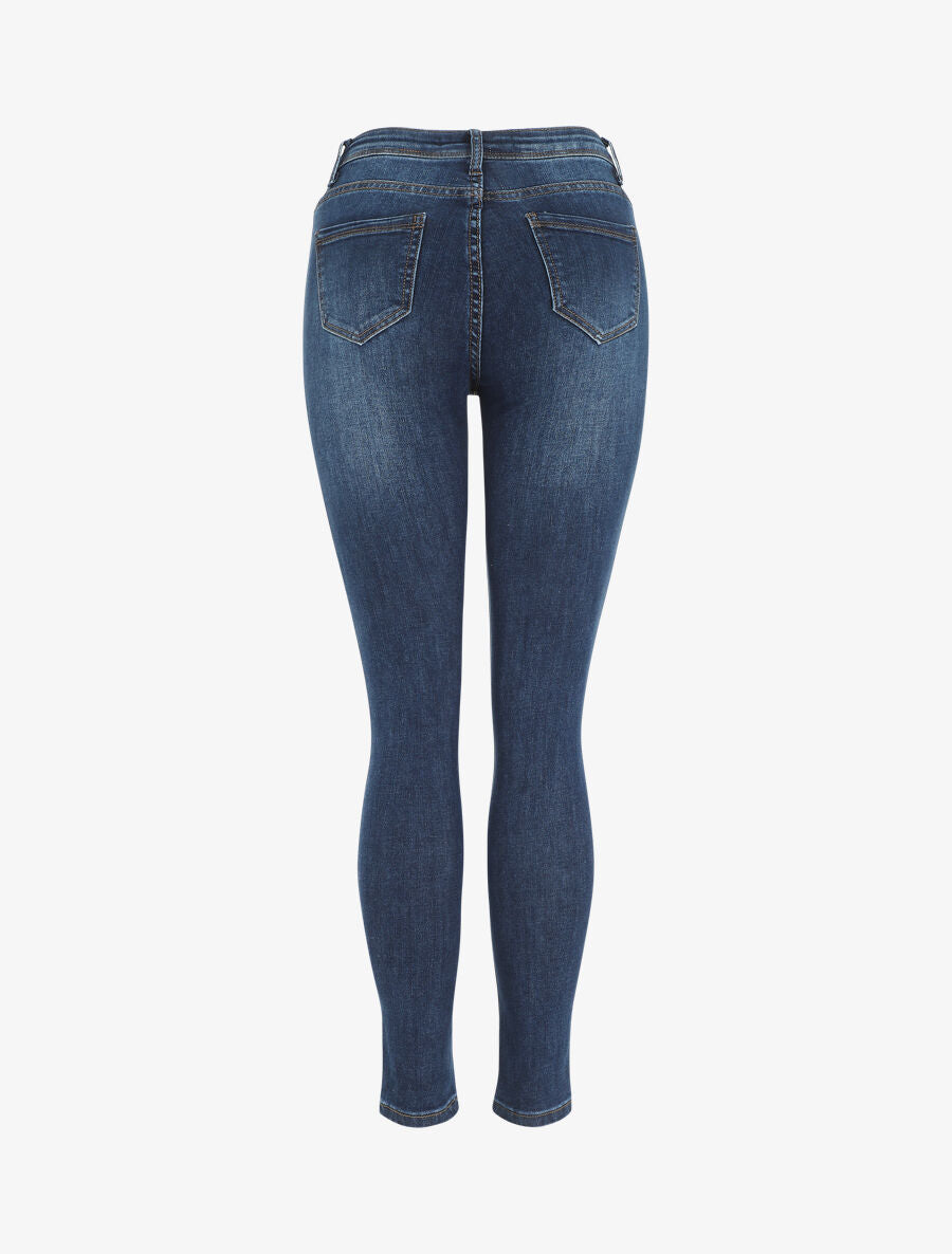 Jean skinny push up taille standard - Bleu foncé - 2
