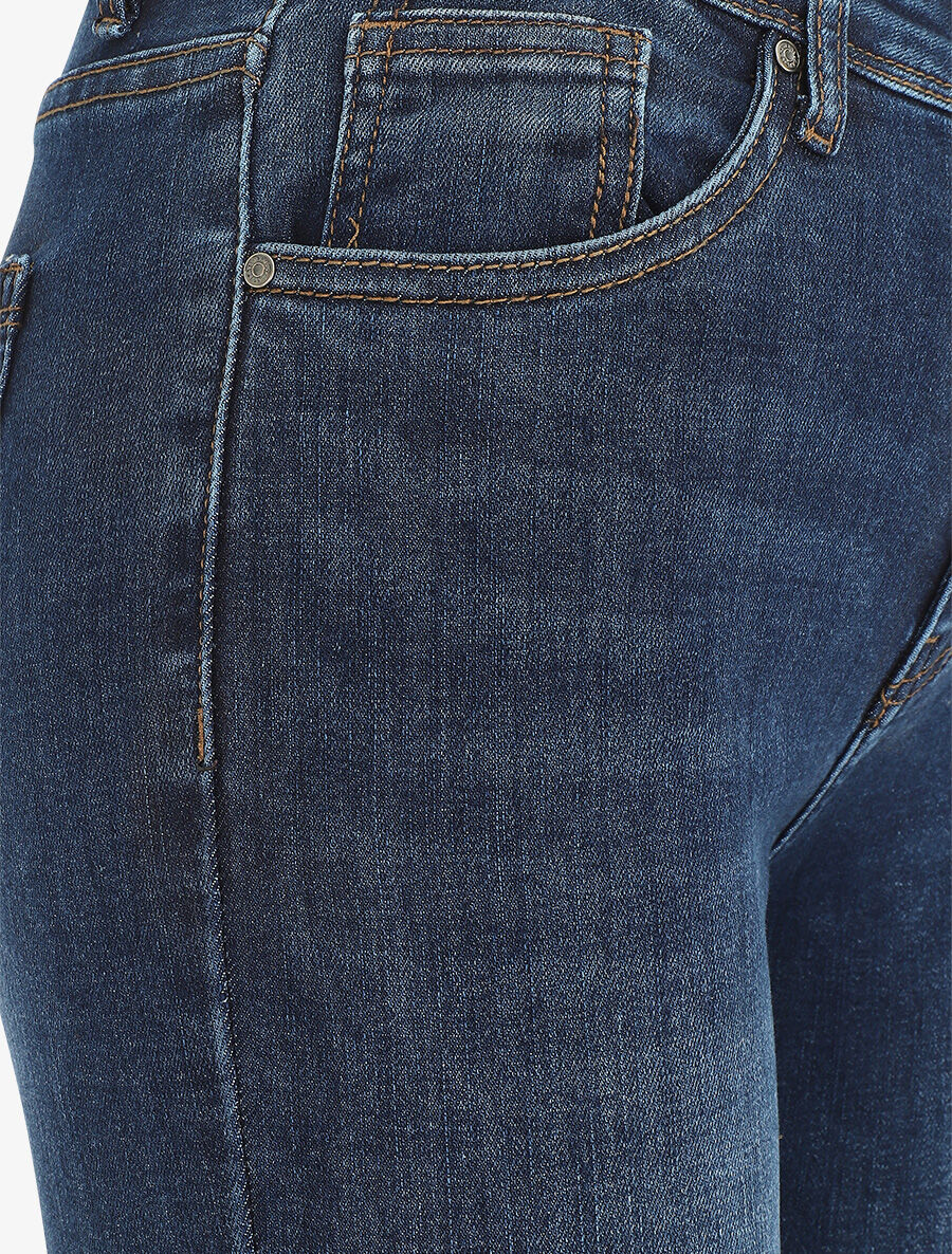 Jean skinny push up taille standard - Bleu foncé - 3