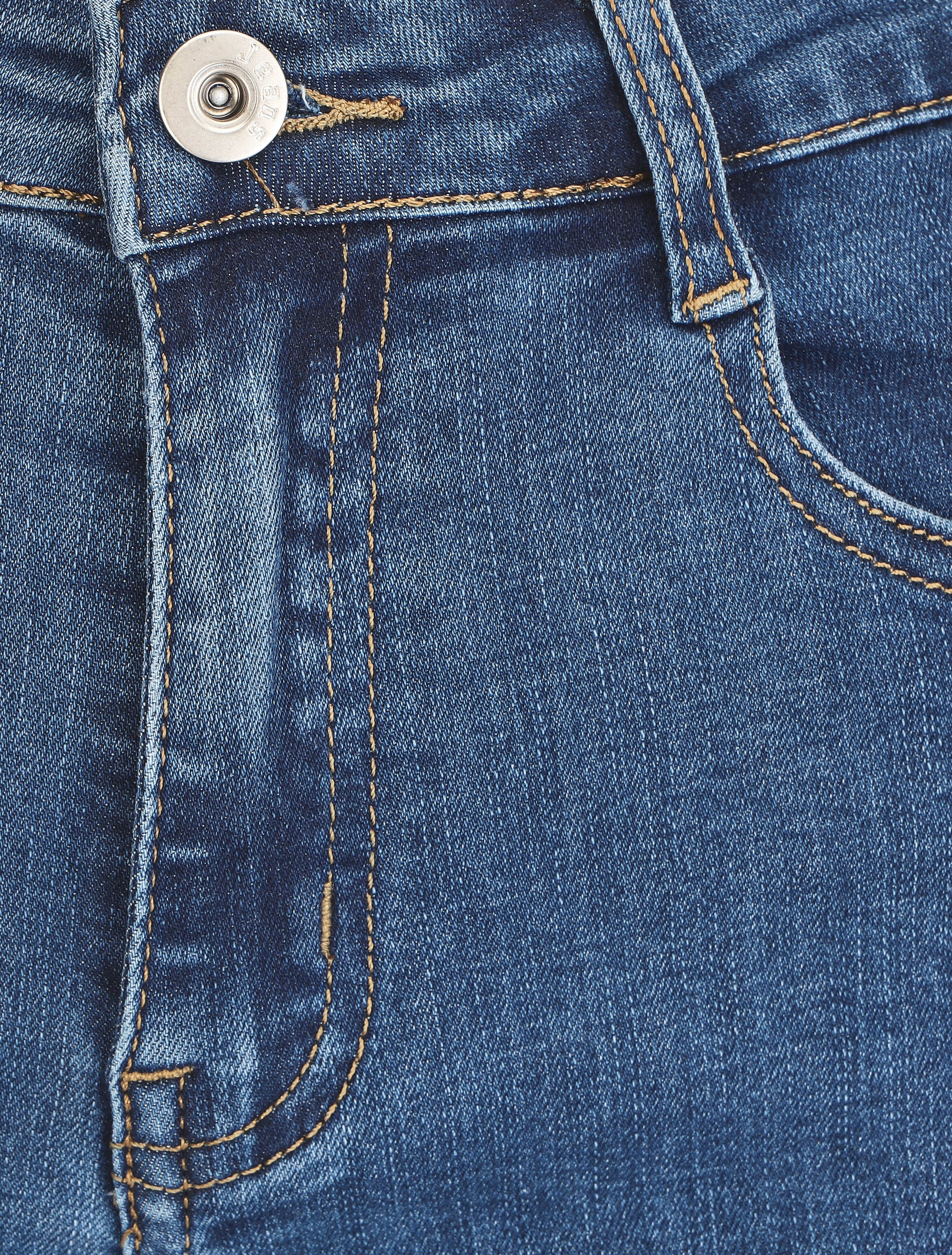 Short en jean droit taille haute - Bleu denim - 3