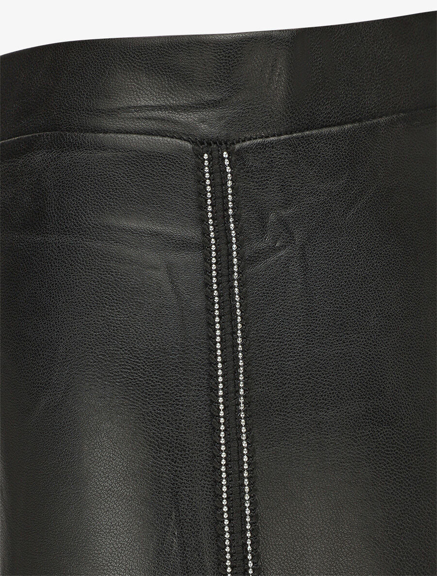 Legging en simili clouté - Noir - 3