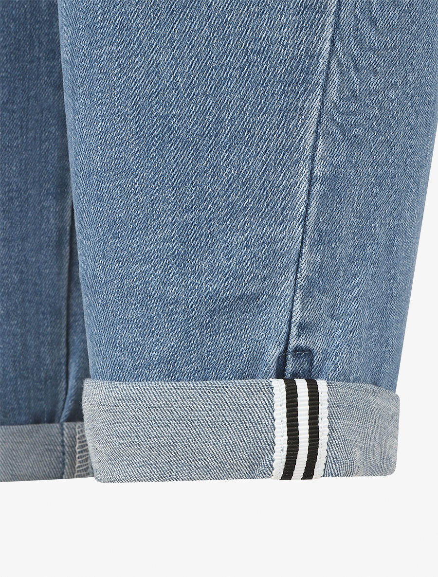 Jean standard coupe skinny à revers - Bleu - 3
