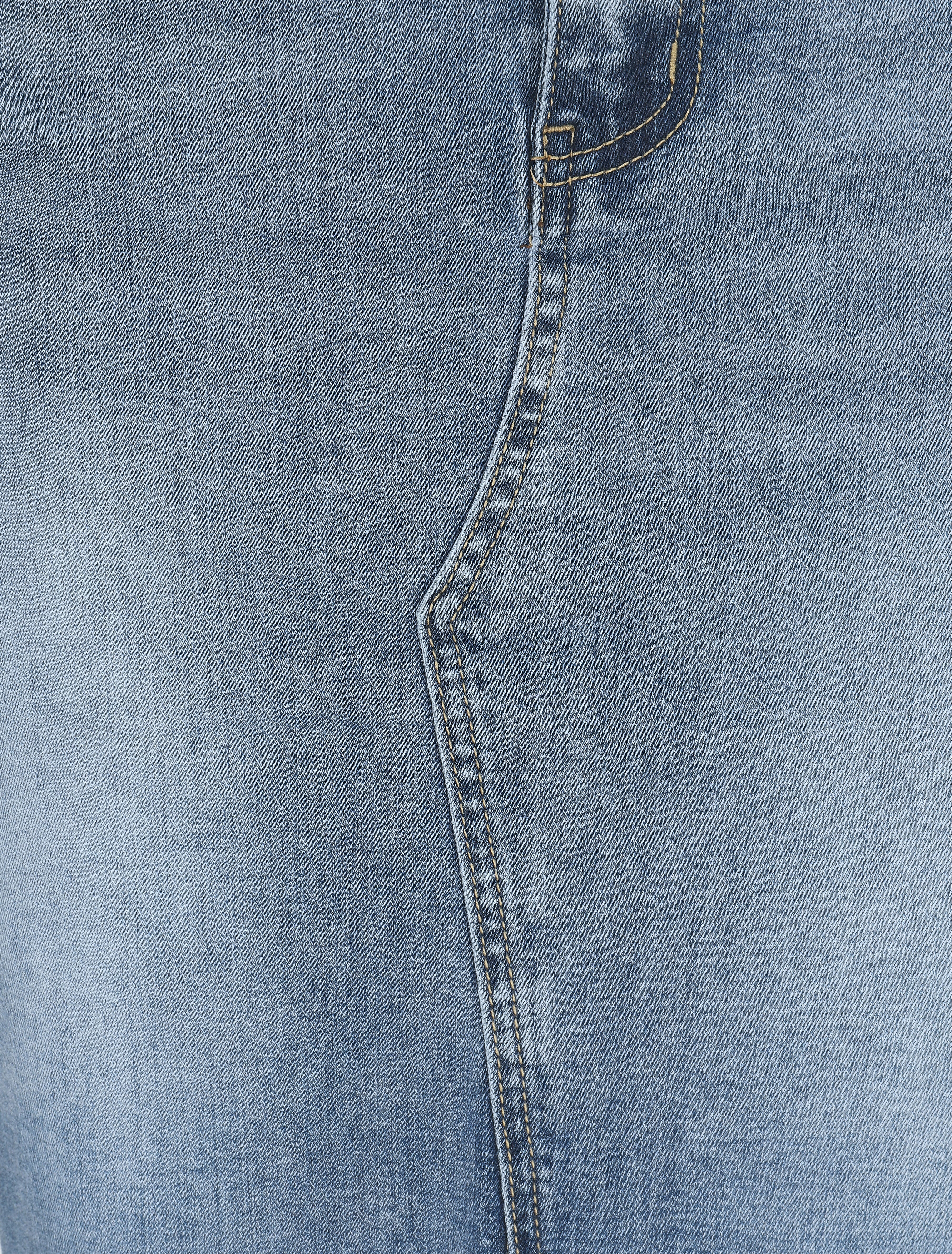 Jupe longue en jean fendue - Bleu - 3